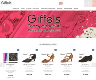 Giffels.de(Tanzsportbedarf Giffels) Screenshot