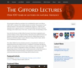 Giffordlectures.org(Gifford Lectures) Screenshot