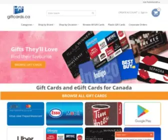 Giftcardstore.ca(Gift Cards and eGift Cards for Canada) Screenshot