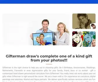 Gifterman.co.nz(Personalized hand drawn caricature photo gifts) Screenshot
