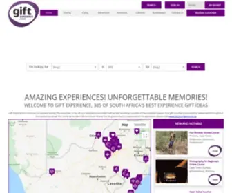 Giftexperiencesouthafrica.co.za(SA's Experience Gift Voucher Company) Screenshot