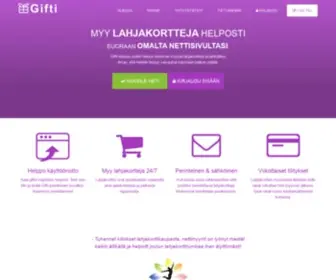 Gifti.fi(Lahjakortit nettisivuillesi) Screenshot