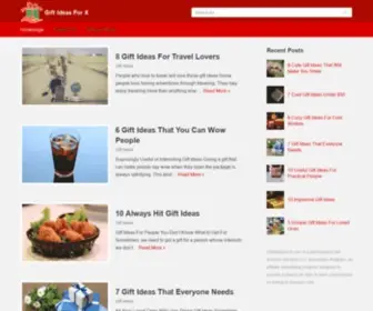 Giftideasforx.com(Gift Ideas For X) Screenshot