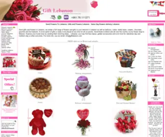 Giftlebanon.com(Send flowers and gifts to lebanon free delivery via shop) Screenshot