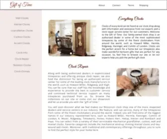 Giftoftimeclocks.com(Chiming Mantel Clocks with Key) Screenshot