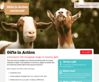 Giftsinaction.org.uk(Charity gifts. Gifts in Action) Screenshot