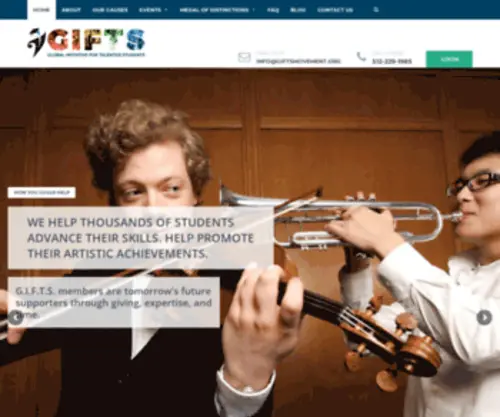 Giftsmovement.org(Global Initiative For Talented Students) Screenshot