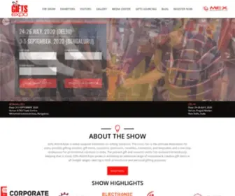 Giftsworldexpo.com(Gifts World ExpoIndia's Biggest Exhibition on Gifting Solutions) Screenshot