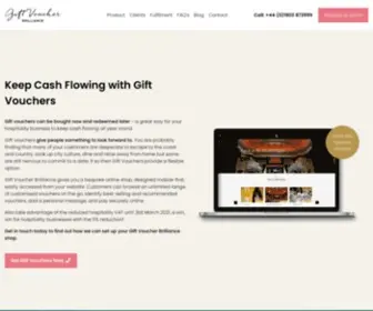 Giftvoucherbrilliance.co.uk(Hotel Gift Voucher Solution) Screenshot