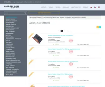 Giga-TEL.com(WHOLESALE original spare parts and accessories for your phones) Screenshot