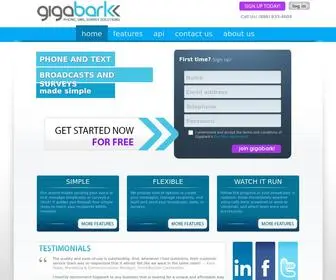 Gigabark.com(Voice/Text Surveys and Broadcasts) Screenshot