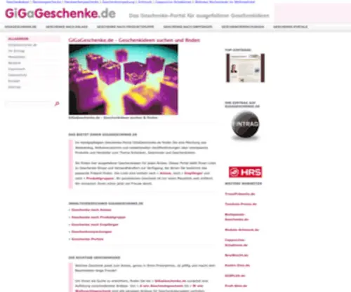 Gigageschenke.de(Geschenkideen suchen und finden) Screenshot