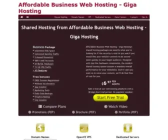 Gigahosting.org(Affordable Business Web Hosting) Screenshot