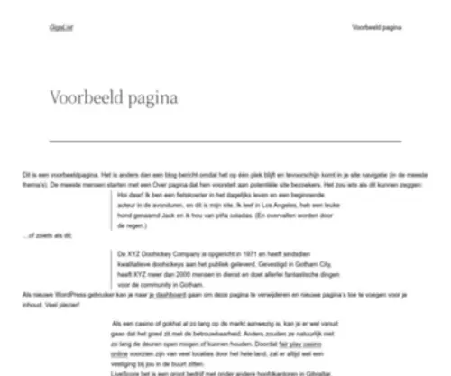 Gigalist.nl(Een andere Beheer Sterk domeinen site) Screenshot