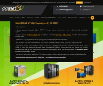 Giganet.cz(Jsme poskytoval vysokorychlostního internetu pro domácnosti i firmy v Litoměřicích) Screenshot