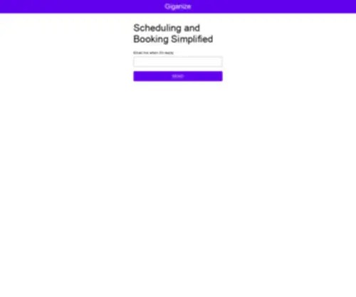 Giganize.com(Scheduling and Booking Simplified) Screenshot