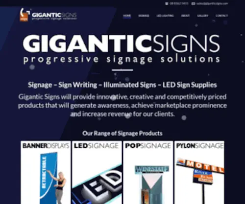 Giganticsigns.com.au(Signs Adelaide) Screenshot