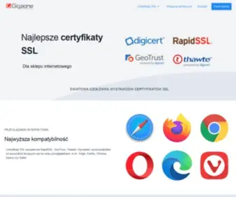 Gigaone.pl(Certyfikaty SSL) Screenshot