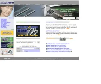 Gigaram.com(Innovator in memory module design&manufacturing) Screenshot