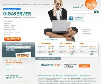 Gigaserver.cz(Levné domény) Screenshot