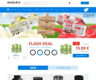 Gigasnutrition.com(Sportnahrung und Superfood online kaufen) Screenshot