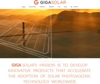 Gigasolarpv.com(Ultra-Light Solar Modules Using Composite Technology) Screenshot