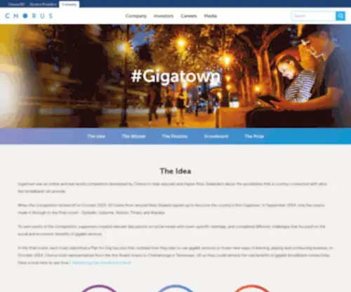 Gigatown.co.nz(Chorus) Screenshot