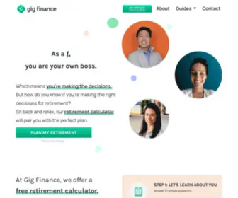 Gigfinance.org(Retirement for Freelancers) Screenshot