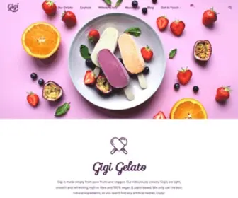Gigi-Gelato.com(Italian vegan ice cream made from fruit & veggies) Screenshot