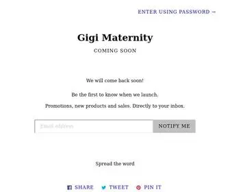 Gigimaternity.ca(Gigi Maternity) Screenshot