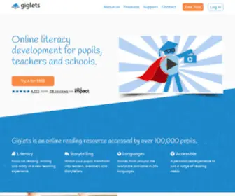 Giglets.net(Online Literacy Development for Schools) Screenshot