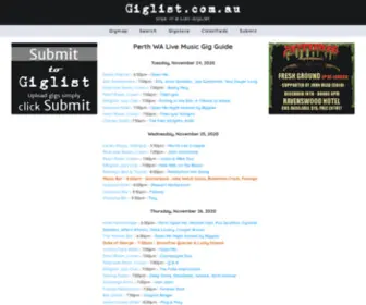 Giglist.com.au(Gigs in a List) Screenshot