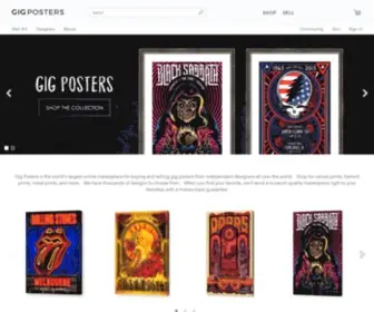 Gigposters.com(Gig Posters) Screenshot