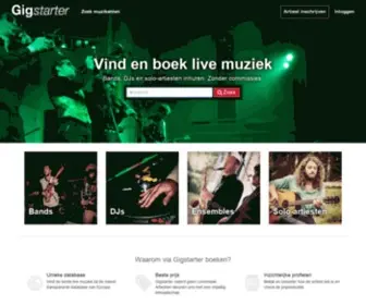 Gigstarter.nl(Band, DJ of solist boeken) Screenshot