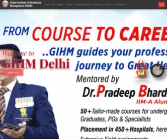 Gihmdelhi.in(Global Institute of Healthcare Management (GIHM)) Screenshot