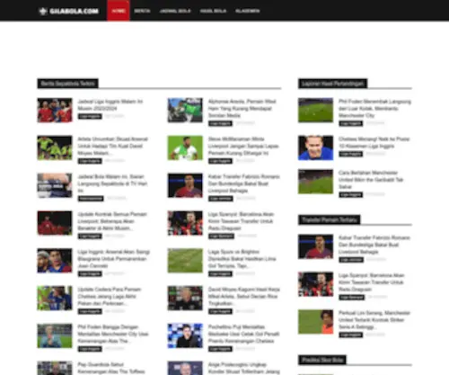 Gilabola.com(Berita dan Info Sepak Bola Hari Ini) Screenshot