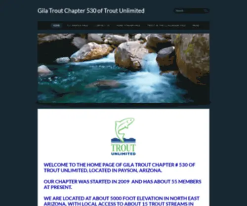 Gilatrout.org(Gila Trout Chapter 530 of Trout Unlimited) Screenshot
