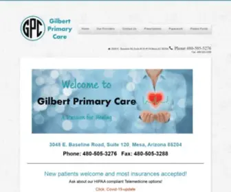 Gilbertprimarycare.org(Gilbert Primary Care) Screenshot