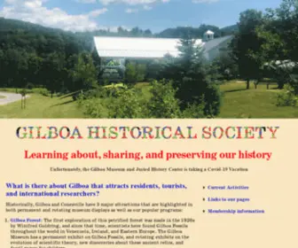 Gilboahistoricalsociety.com(Learning About) Screenshot