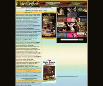 Gildedserpent.com(Belly Dance Articles Reviews Middle Eastern Music Dance The Gilded Serpent) Screenshot
