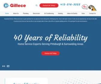 Gillece.com(Pittsburgh Plumbing) Screenshot