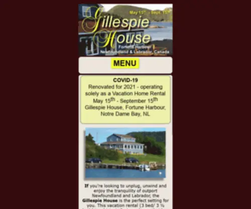 Gillespiehouse.ca(Gillespie House Bed and Breakfast) Screenshot