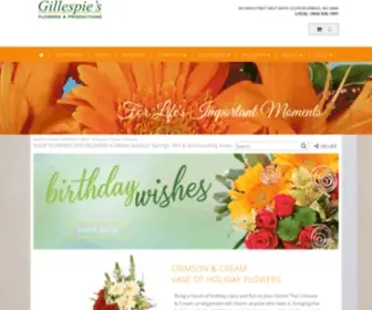 Gillespiesflowers.net(White Sulphur Springs Florist) Screenshot