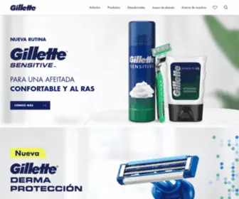 Gillette-Latino.com(Afeitadoras, Cremas De Afeitar Y Desodorantes) Screenshot