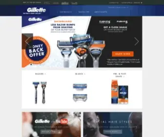 Gillette.co.za(Gillette Razors) Screenshot