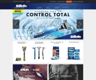 Gillette.com.ar(Afeitadoras, cremas de afeitar y desodorantes) Screenshot