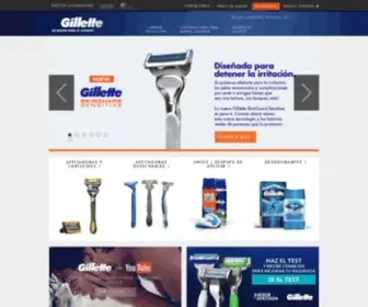 Gillette.com.mx(Todo sobre Afeitarse y Cuidados de la Piel del Hombre) Screenshot
