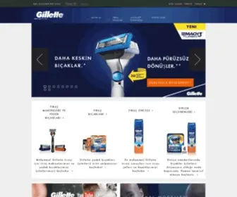Gillette.com.tr(Gillette T) Screenshot