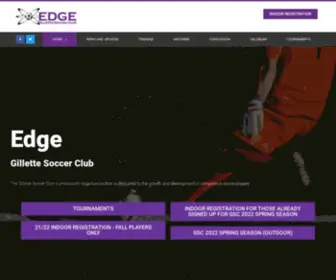 Gilletteedge.com(Edge Soccer Club) Screenshot