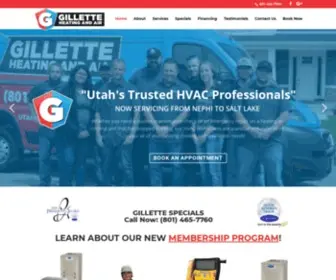 Gillettehvac.com(Gillette Heating and Air) Screenshot